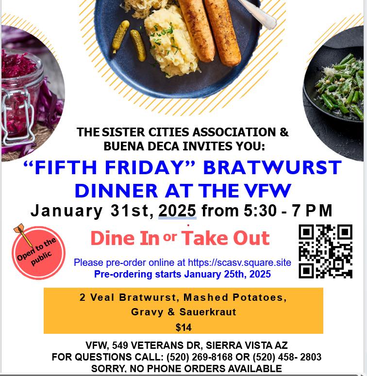 Fifth Friday Bratwurst Dinner